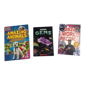 Kids Non Fiction Book Bundle Set of 3 Fun Facts Guinness World Records Animals